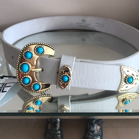 b-low the belt Accessories - Genuine Leather belt medium off white new  rare